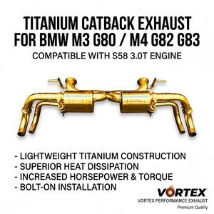ท่อไอเสียแบบ Catback พร้อมวาล์ว Vortex Track Spec Gold SS304 สำหรับ Audi R8 V10 5.2L FSI ปี 2018-2023 ชุดระบบปรับแต่งสมรรถนะสำหรับการแข่งขัน - Product Image 1