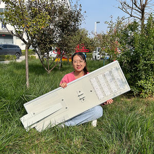 Luminaria Solar Vial Todo en Uno de 50W 100W 150W con Cámara CCTV, Panel Solar LED, Sensor de Movimiento y Protección IP65 para Exteriores - Product Image 1