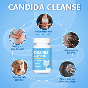 Suplemento de equilibrio de levaduras para mujeres adultas, cápsulas de mezcla herbal Candida <span class=keywords><strong>Cleanse</strong></span>, salud digestiva intestinal, grado alimenticio, 60 cápsulas por paquete - Product Image 5