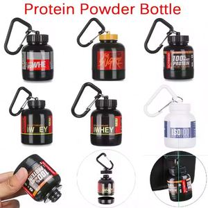 Portable Eco-friendly Food Grade 60g/200ml <b>Backpack</b> Keychain Protein Powder Container <b>Mini</b> Plastic Drinkware Direct Drinking for - Product Image 2
