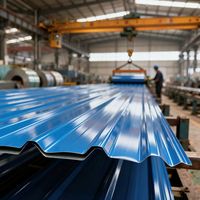 ASTM DX51D Farbstahl Verzinktes Wellblech Z10-Z29 Beschichtung 0,12-0,13mm Dicke für Lagerhallen-Dachkonstruktion