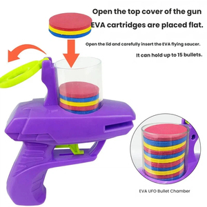 Vente en gros de jeux interactifs <span class=keywords><strong>d</strong></span>'<span class=keywords><strong>extérieur</strong></span> pour enfants, pistolets en mousse EVA, lanceurs de soucoupes volantes, jouets en plastique, mini lanceurs de soucoupes volantes, pistolets à balles souples - Product Image 5