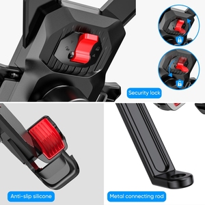 High Quality Motorcycle Bike Bicycle Cell Phone Holder Motorcycle Mobile Phone Mount Holder - Product Image 4