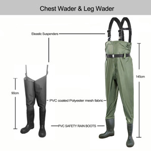 Botas de pesca de PVC con puntera y plantilla de acero, impermeables para exteriores, con soporte para botas, para caza y pesca. - Product Image 2