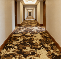 Otel Lobisi Halısı Baskılı Polyester/Naylon Kesim Döngülü Havlı Leke Tutmaz Ağır Hizmet Tipi Kaymaz Çevre Dostu Evcil Hayvan Dostu
