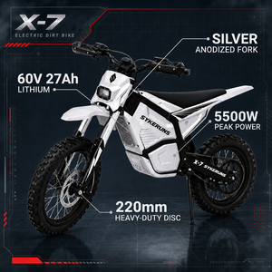 Vélo électrique tout-terrain Sykeruns X7, moteur 5500W, batterie 60V 27Ah, exploration hors route, stock USA, négociable, directement de l'usine - Product Image 1