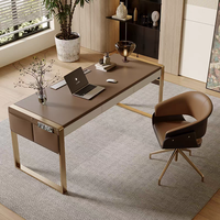 Nouveau modèle de bureau d'étude élégant avec structure en acier et chaise assortie pour salle d'étude ou bureau à domicile