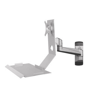 Support mural pour moniteur unique Meisonic FE199KBL-2 en alliage d'aluminium argenté, <span class=keywords><strong>bras</strong></span> de moniteur industriel réglable pour écran de <span class=keywords><strong>27</strong></span> <span class=keywords><strong>pouces</strong></span> - Product Image 6