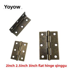 Nieuwe Chinese stijl ijzeren vlakke scharnieren <span class=keywords><strong>2</strong></span> inch <span class=keywords><strong>2</strong></span>,5 inch <span class=keywords><strong>3</strong></span> inch antiek brons vouwscharnieren voor kastdeuren gemaakt in China - Product Image 2