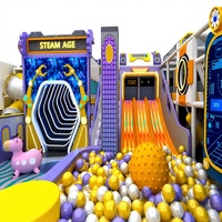 Équipement de terrain de jeux intérieur pour enfants, parc d'attractions, trampoline, bac à sable, toboggan, structure d'escalade, bois écologique, acier inoxydable
