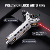 Lance-pierre automatique de haute précision avec viseur laser, chargeur métallique magnétique à chargement automatique, tir rapide, outil de tir sur cible en extérieur