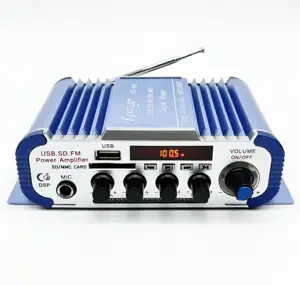HY604 Kentiger amplificatore di potenza per auto/casa a 4 canali 12V con amplificatore per auto con scheda SD USB