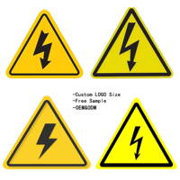 Étiquette d'avertissement de danger réfléchissante personnalisée autocollant triangulaire pour panneau de danger électrique autocollant d'avertissement de sécurité réfléchissant triangulaire
