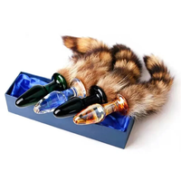 Jouets anaux en cristal de verre de haute qualité, queue de renard, bouchon anal en verre, jouets sexuels, bouchon anal en verre, jouets à queue anale