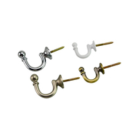 Support de rideau moderne en métal, design simple, avec embout sphérique pour maintenir et retenir les rideaux
