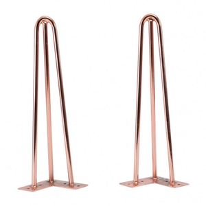 Pieds de meubles en fer chromé modernes et luxueux pour tables d'hôpital et d'atelier extérieures - Construction métallique durable et stable - Product Image 2