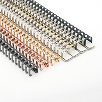 Mécanisme de reliure personnalisé à 26 trous avec base blanche, anneau de 15 mm de diamètre intérieur, 265 mm, pour journal, livre de recettes, plan de leçon, prise de notes, partitions
