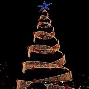 Árbol de Navidad LED Gigante en Espiral para Exteriores, de Grado Comercial, con Marco Cónico, IP65, para Decoración de Plazas, Calles y Parques de Atracciones - Product Image 5