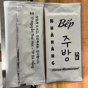 Custom Printed Eco-Friendly Disposable Restaurant <b>Wet</b> Tissue <b>Wipes</b> Mini Single Piece Nonwoven Cleaning <b>Wet</b> - Product Image 1