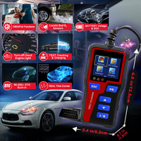 Escáner OBD2 12V Rojo AT300 Lector de Códigos OBDII Analizador de Motor para Diagnóstico de Vehículos