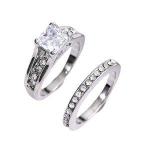 Wholesale 18K Gold Plated Luxury Wedding <b>Couple</b> <b>Ring</b> Engagement <b>Rings</b> Set Custom Tarnish Free Jewelry - Product Image 5