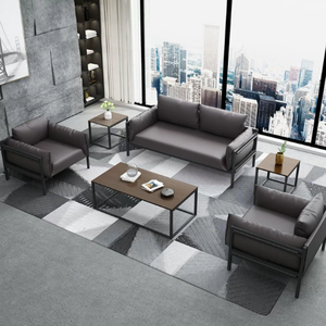 Nuevo Sofá Moderno de Cuero para Oficina, Recepción, Sala de Espera, Sala de Visitas, Sofás Artísticos Minimalistas Chinos para Negocios - Product Image 5