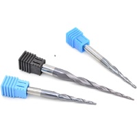 Carbure Spirale Conique Boule Nez Fraise 6mm Tige 2 Flûtes Routeur Bit Travail Du Bois CNC 2D 3D Sculpture Bits Bois Fraise
