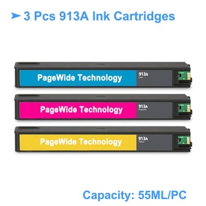 Cartouche d'encre remanufacturée Supercolor 913 913A avec encre pigmentée Ecomonoy pour imprimante HP PageWide Pro 452dn/dw MFP 477dw/dn - Product Image 2