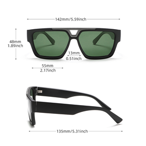 <span class=keywords><strong>Gafas</strong></span> <span class=keywords><strong>de</strong></span> <span class=keywords><strong>Sol</strong></span> Unisex <span class=keywords><strong>de</strong></span> Moda, Color Negro, Alta Calidad, Económicas, al por Mayor, Personalizadas, OEM, <span class=keywords><strong>de</strong></span> Gran Tamaño, con Montura Grande para Hombre - Product Image 3