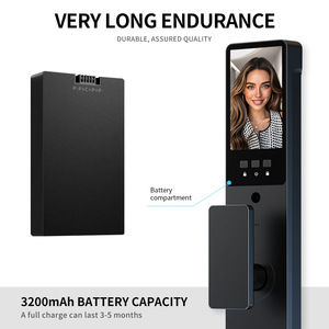 Serrure de porte intelligente HanDaily avec interphone vidéo, reconnaissance faciale, empreinte digitale, caméra et Wi-Fi, avec clé - Product Image 6