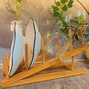 Estante <span class=keywords><strong>de</strong></span> Almacenamiento Doble <span class=keywords><strong>de</strong></span> Bambú para Cocina, Organizador <span class=keywords><strong>de</strong></span> Gabinetes para <span class=keywords><strong>Platos</strong></span>, Tazones, Tazas, Libros, Tapas, Tablas <span class=keywords><strong>de</strong></span> Cortar, <span class=keywords><strong>Escurridor</strong></span> - Product Image 2