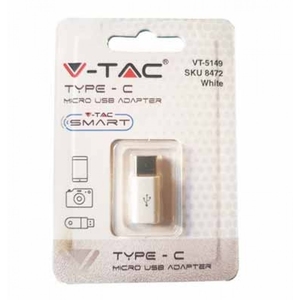 V-TAC VT-5149 singolo adattatore Micro USB a tipo C materiale USB 2.0 interfaccia nuova condizione per Desktop portatile nero bianco - Product Image 4