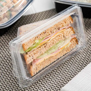 Contenedor Ecológico Transparente de Plástico para Almacenamiento de Alimentos, Caja Triangular para Empacar Rebanadas de Pastel y Sándwiches para Llevar - Product Image 4