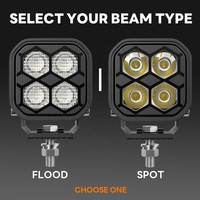 Feux de route LED 2/3/4 pouces, faisceau spot/diffuse, homologués ECE, 12V 24V, auxiliaires, pour 4x4, camion, SUV, tracteur, tout-terrain