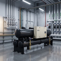 Unité de refroidissement à vis à film tombant haute efficacité pour système de climatisation HVAC à eau refroidie pour bâtiments commerciaux