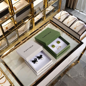 Usine directe luxe trois-en-un <span class=keywords><strong>stockage</strong></span> boîte à bijoux lumière couvercle ciel terre conception pour collier anneau Durable papier cuir - Product Image 4