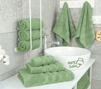 Ensemble de 6 serviettes en coton ultra douces et respectueuses de la peau, linge de bain respirant et léger, logo personnalisé disponible