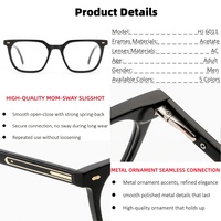 Personnalisation de lunettes optiques en acétate de luxe, fabriquées à la main, de haute qualité, tendance et élégantes, pour un usage quotidien, OEM/ODM