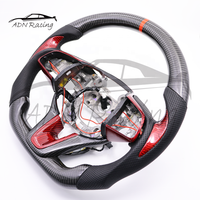 Volant de voiture personnalisé en fibre de carbone noire pour Hyundai Genesis G70 G80 2018-2023