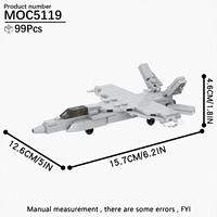 Kit de construction de briques MOC Scène Militaire Avion de Chasse FA-18 Hornet Modèle DIY Jouets Éducatifs Créatifs pour Enfants MOC5119
