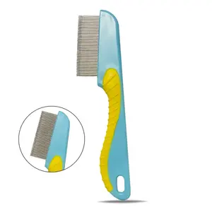 Pet Short Stainless Steel Teeth Hair Massage Comb Flea Lice Nit Comb Dog Cat Hair Comb