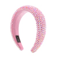 Serre-tête de luxe en diamant pour femme, bandeau de mode scintillant avec strass en cristal, vente en gros