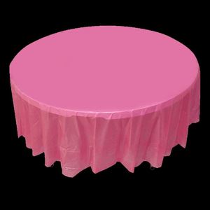 Best Selling OEM <b>Folding</b> <b>Round</b> Plastic Tablecloth Disposable Waterproof PEVA <b>Table</b> Cloth for Home - Product Image 3