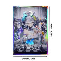 Protège-cartes en plastique holographique scintillant à chargement par le haut pour cartes à collectionner TCG/Art Anime transparentes