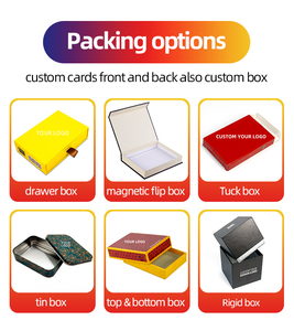 ไพ่โป๊กเกอร์แบบกำหนดเองสำหรับเล่นเองไพ่คาสิโนพิมพ์ลายปั๊มสีทองจากสเปน - Product Image 5