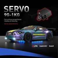 Coche de Carreras Eléctrico a Escala 1:16 con Control Remoto de 2.4G, Tracción en las Cuatro Ruedas, Luces de Derrape, Modelo de Juguete Deportivo