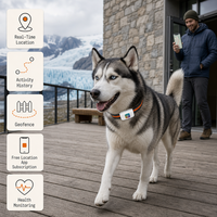 Traceur GPS pour animaux G63, compact et portable, design étanche, écran LED couleur, alertes géofences, suivi de la santé et de l'activité