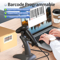 Lector de Códigos de Barras Portátil Xincode 1D, Escáner de Códigos de Barras Láser con Cable para Sistema POS, Logística de Almacén, Pistola Escáner de Códigos de Barras X-9700