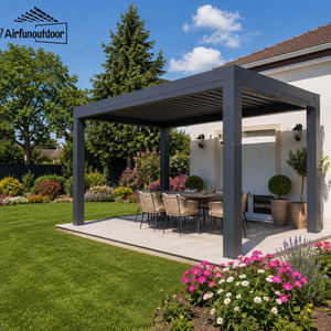 Pergola Commerciale in Alluminio Airfun per Esterni con Tetto a Lamelle Motorizzate, Impermeabile, per Hotel, Ristoranti e Resort - Product Image 1