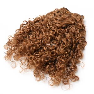 VMAE Remy Raw Weft Burmese Afro Kinky Royal Deep Curly Ash Honey Blonde Highlight Balayage Afro Curls Fasci di Capelli Umani - Product Image 4
